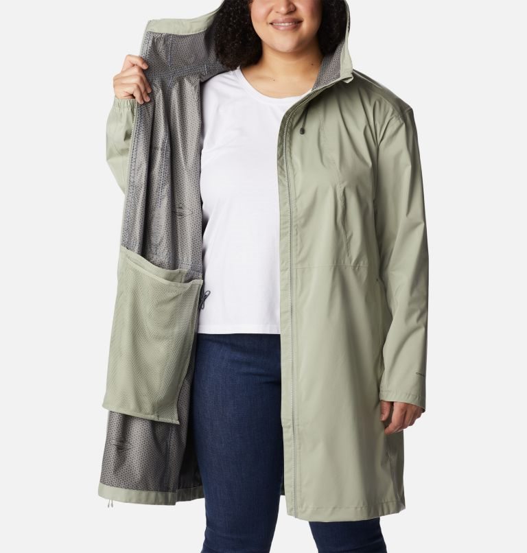 Women's Columbia Weekend Adventure Long Shell Jackets Mint | Plus Size CA-I156A